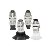 Ventosa de vacío for brazo robótico PAK-05-50-S/N, de caucho de nitrilo negro y silicona blanca, antiestática y resistente a altas temperaturas(PAK-15,Black)