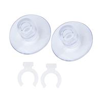 Ventosa Fija Segura para Acuario, Fácil Operación, 2 Clips, Acuarios Transparentes (Puede Sujetar 12-16 mm)