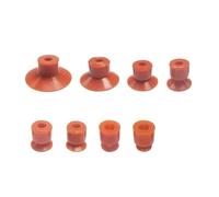 Ventosa neumática de cabeza pequeña, goma de silicona roja, orificio de montaje de 5mm for piezas de manipulador de máquina de moldeo por inyección, 1 ud.