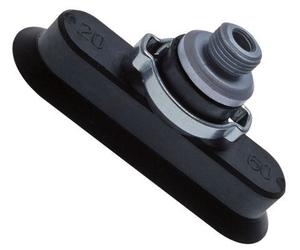 Ventosa Plana Ovalada PUR Azul 36x12mm M5 G 1/8 pulgadas Recorrido 2mm con Abrazadera