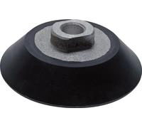 Ventosa Plana Silicona Transparente 100mm G 3/8 pulgadas Hembra Recorrido 10mm con Doble Labio