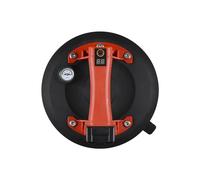 Ventosas de Vacío, Ventosa de vacío eléctrica LED inteligente con manómetro, bomba de aire, elevador de vacío de alta resistencia for elevación Manual de azulejos y vidrio(8inch Type C Red)