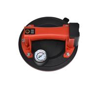 Ventosas de Vacío, Ventosa de vidrio al vacío eléctrica de 8 pulgadas con reposición automática de aire y manómetro, chasis de goma de doble capa(Rot)