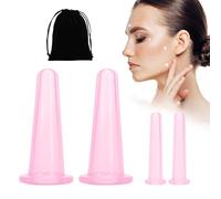 Ventosas Masaje, Ventosas Faciales, Ventosa Celulitis, Ventosas Anticeluliticas, Ventosa de Masaje Faciales de Silicona, Ventosas Celulitis,para Masaje de Silicona,Ventosas al Vacío de Silicona(Rosa)