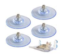 Ventosas para cama de gato - Ventosas de montaje de tornillo para gatos | Ventosas de ventana de percha para gatos | 4 ventosas de PVC para ventana de gato | Almohadillas transparentes con tornillos