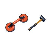 Ventosas para ventanas | Elevador de doble vacío pesado para azulejos, herramienta de elevación de suelos anti arañazos para placas de vidrio, espejo, azulejos de granito