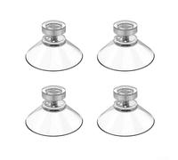 Ventosas transparentes de 40 mm de diámetro con tornillo de pulgar roscado y tuerca de plástico, material de PVC que ofrece un fuerte agarre y estabilidad, se vende en paquetes múltiples (4 piezas)