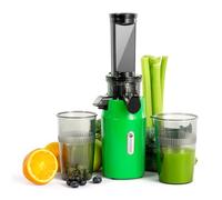 Ventray Ginnie Extractor de zumos y verduras - Slow Juicer con función de masticación inversa, Licuadora para Verduras y Frutas, Fácil de Limpiar, Extracción Lenta 60 rpm, Sin BPA, Verde loro