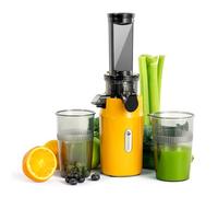 Ventray Ginnie Extractor de zumos y verduras - Slow Juicer con función de masticación inversa, Licuadora para Verduras y Frutas, Fácil de Limpiar, Extracción Lenta 60 rpm, Sin BPA, Amarillo soleado