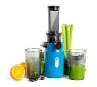 Ventray Ginnie Extractor de zumos y verduras - Slow Juicer con función de masticación inversa, Licuadora para Verduras y Frutas, Fácil de Limpiar, Extracción Lenta 60 rpm, Sin BPA, Azul Cielo