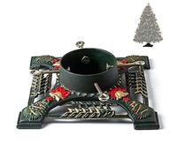 Ventray Soporte para Árbol de Navidad con Depósito de Agua, Clásico y Resistente Soporte Universal para Árbol de Navidad Troncos Artificiales Base de Pino para Árboles Reales, Ciervos