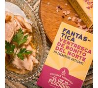 Ventresca Bonito del Norte en Escabeche El Viejo Pescador | Lata 90 g - Conserva Gourmet Asturiana, Aceite de Oliva, Pimentón de la Vera