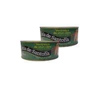 Ventresca de atún en aceite Ría de Santoña 750 gr (Pack 2)- Deliciosa conserva de ventresca de atún claro capturada en el Atlántico, envasada artesanalmente en aceite de girasol en Santoña.