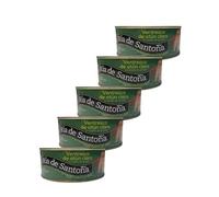Ventresca de atún en aceite Ría de Santoña 750 gr (Pack 5)- Deliciosa conserva de ventresca de atún claro capturada en el Atlántico, envasada artesanalmente en aceite de girasol en Santoña.