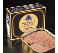 Ventresca de atún rojo en aceite de oliva - HERPAC - Peso neto del producto 245 gr - Con un toque graso - Productos de Andalucia - Sabor a mar con cada bocado.