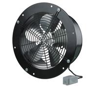 VENTS 150 mm Ventilador De Pared Negro IP24 Empotrable Silencioso
