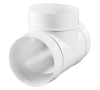 VENTS Conector de canal de 125 mm de diámetro, adaptador de manguera de 3 vías, plástico en T, divisor de canal, secador de gases de escape, conector de manguera de canal, adaptador en T, tubo