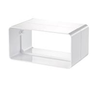 Vents Conector de canal plano 90x220mm PVC Canal de ventilación Canal plano Canal de aire rectangular Sistema de canal plano PLASTIVENT Conexión de tubo, 90x220mm