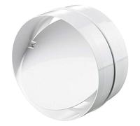 VENTS UK Conector de obturador de 100 mm - Solapa amortiguadora antirretorno en línea de 4 pulgadas para extractores, campana extractora, ventilación de baño y cocina - Se adapta a tuberías rígidas o