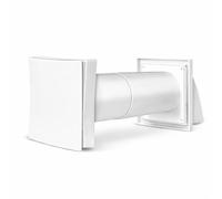 VENTS Ventilador de pared PS 102, juego de ventilación con filtro de partículas (clase G3), regulación automática del clima interior, red de protección contra insectos, color blanco