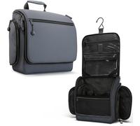 VENTURE 4TH- Neceser de viaje colgante de primera calidad para mujeres y hombres: neceser de viaje para hombre con compartimentos expandibles y bolsa transparente desmontable que cumple con las normas