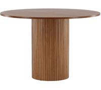 Venture Home Mesa de comedor redonda de madera oscura para 4 personas