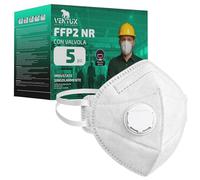 VENTUX SAFETY EQUIPMENT Mascarilla FFP2 con válvula, 5 piezas, plegable