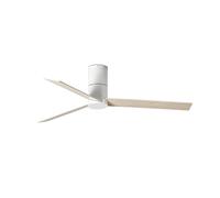 ventyly / HYBRID/Ventilador de techo blanco y palas reversibles blanco-arce Ø120 cm/Ultra Silencioso, bajo consumo, 6 Velocidades, Mando a Distancia, Verano-Invierno, temporizador, modo brisa