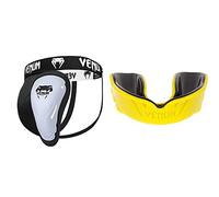 VENUM Carcasa y Soporte de Carcasa Challenger Hombre -Negro (Blanco) - M + Challenger Protector de Dientes, Unisex Adulto, Amarillo/Negro, Talla Única