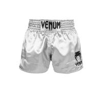 Venum Clásico Pantalones Cortos, Unisex Adulto, Plateado/Negro, XL Slim Taille Courte