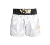VENUM Classic Pantalones Cortos De Muay Thai - Blanco/Negro-Oro - M