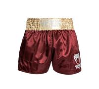 VENUM Classic Pantalones Cortos De Muay Thai - Borgoña/Oro/Blanco - XS