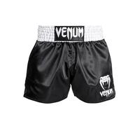 Venum Classic Pantalones Cortos De Muay Thai - Negro/Blanco/Blanco - XL