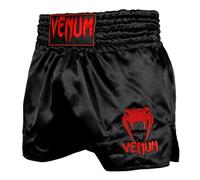 Venum Classic Pantalones Cortos De Muay Thai, Unisex Adulto, Negro/Rojo, M