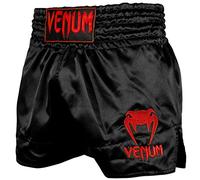 VENUM Classic Pantalones Cortos De Muay Thai, Unisex Adulto, Negro/Rojo, XXL