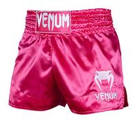 Venum Classic Pantalones Cortos De Muay Thai, Unisex Adulto, Rosa/Blanco, L