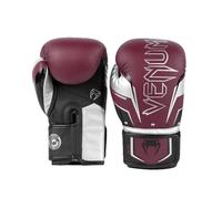 Venum Elite EVO Guantes de Boxeo, Borgoña/Plata Success, 12 Oz