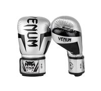 Venum Elite - Guantes de Boxeo, Plateado/Negro, 12 onzas