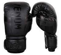 Venum Elite - Guantes de Boxeo Unisex para niño, Negro/Negro, FR: S (Talla del Fabricante: pequeña)