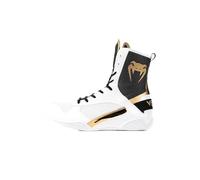 Venum Elite Boxing Shoes, Zapatos de Boxeo Hombre, Blanco, Negro, Dorado, 43 EU