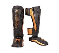 Venum Espinilleras Elite EVO - Negro/Bronce - L