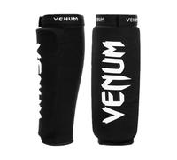 VENUM Kontact Shin Guards Without Foot, Espinilleras de Boxeo sin Pie Unisex Adulto, Negro, S