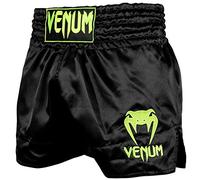 Venum Pantalones Cortos Classic Thaibox, Unzutreffend, Clásico, Unisex Adulto, Color Schwarz/Neon Gelb, tamaño Small