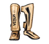 Venum Protector de espinillera Elite Mixed Boxing, plateado/negro, talla M
