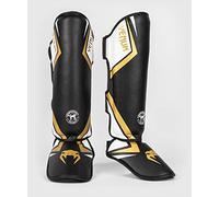 Venum Protector Tibias Contender 2.0, Negro/Blanco/Oro, L