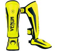 Venum - Protector Tibias Infantil Elite, Niño, VENUM-03235-014-L, Fluo/Jaune, Talla L (Francia. Talla Fabricante: L)