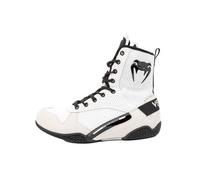 Venum Elite Boxing Shoes, Zapatos de Boxeo Hombre, Blanco y Negro, 11 UK