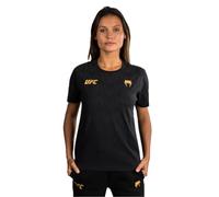 Venum UFC Zenith - Camiseta para Mujer, Negro/Dorado, XS