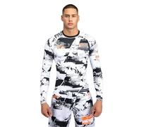 Venum UFC Zenith para Hombre Negro/Blanco/Naranja Authentic Fight Week Performance de Manga Larga Rashguard - S