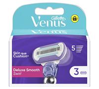 Gillette Guillete Venus Deluxe Smooth Swirl Cuchillas de Recambio , 3 ud